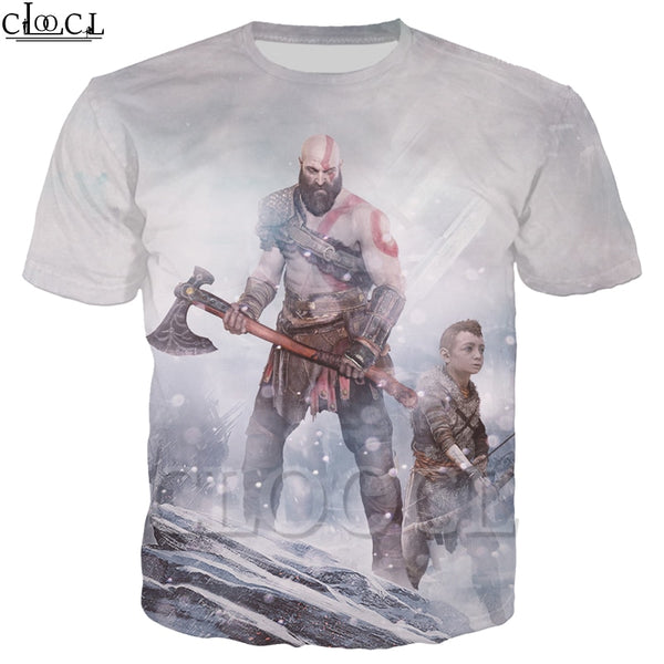 Fashion Game Kratos God of War T Shirt Women Men Hoodie Set 3D Print Jogging Pant Warrior Sweatshirt Harajuku Zipper Hooded Tops