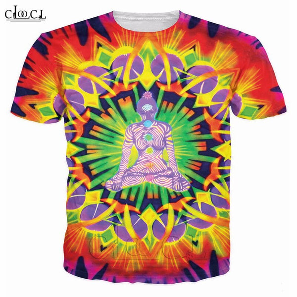 Fashion Innervision T Shirt Psychedelic 3D Print T-shirt Men/Women Tops Colorful Lovely Short Sleeve Streetwear Pullover T194