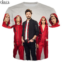 La Casa De Papel T Shirt 3D Print Women Men Short Sleeve Sweatshirts Money Heist The Paper House Casual Streetwear Tops