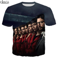 La Casa De Papel T Shirt 3D Print Women Men Short Sleeve Sweatshirts Money Heist The Paper House Casual Streetwear Tops