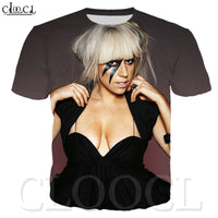 Newest Singer Lady Gaga T Shirt Men/Women 3d Print T-shirt Casual Short Sleeve Hip Hop Harajuku Streetwear Unisex Tops