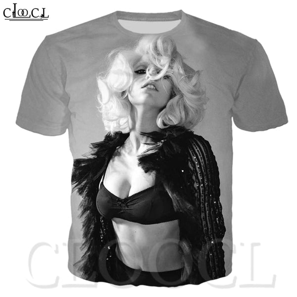 Newest Singer Lady Gaga T Shirt Men/Women 3d Print T-shirt Casual Short Sleeve Hip Hop Harajuku Streetwear Unisex Tops